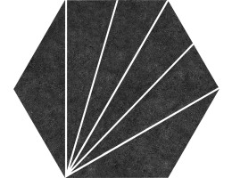 Гранитогрес 25x25 cm Hex Aster Nero