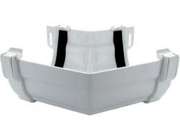 Ъгъл за улук ф 125 mm 135° бял R907/R937