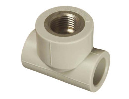Тройник за водопровод с вътрешна месингова резба PPR, ф 20 mm, 3/4 ", PN16