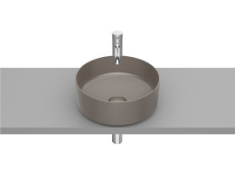 Умивалник Inspira Round, за монтаж върху плот, ф 370 mm, coffee