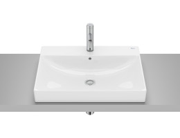 Умивалник Ona за вграждане в плот с отвор за смесител, 600 х 450 mm