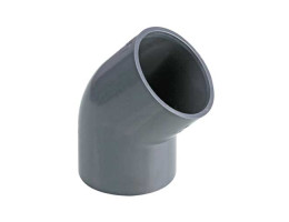 Коляно водопровод PVC ф 200 mm, 45°