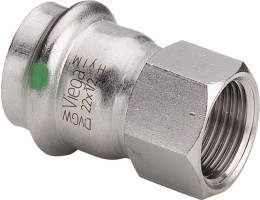 Sanpress Inox, преход, 22 mm х 1", женска резба
