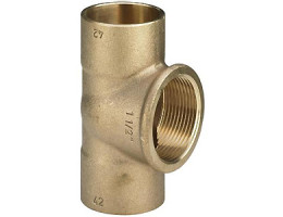 Тройник за запояване с вътрешна резба ф 35 - 1/2 - ф 35 mm