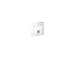 Розетка за телефон RJ11 Unica Basic бял