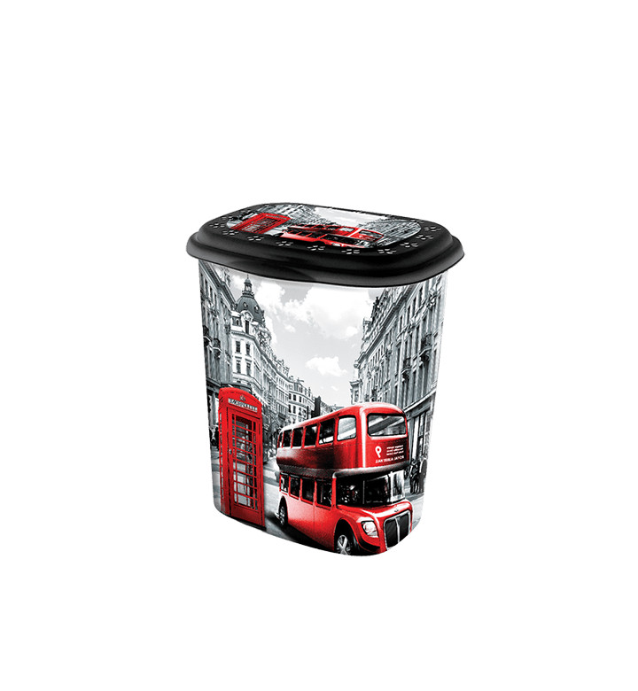 Пластмасов кош за пране с капак 45 L
