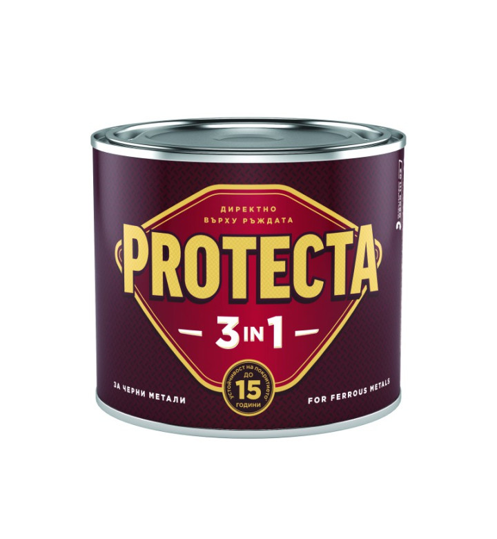 Грунд Protecta 3 в 1 за метал, база за тониране PAS, бял - 20 l