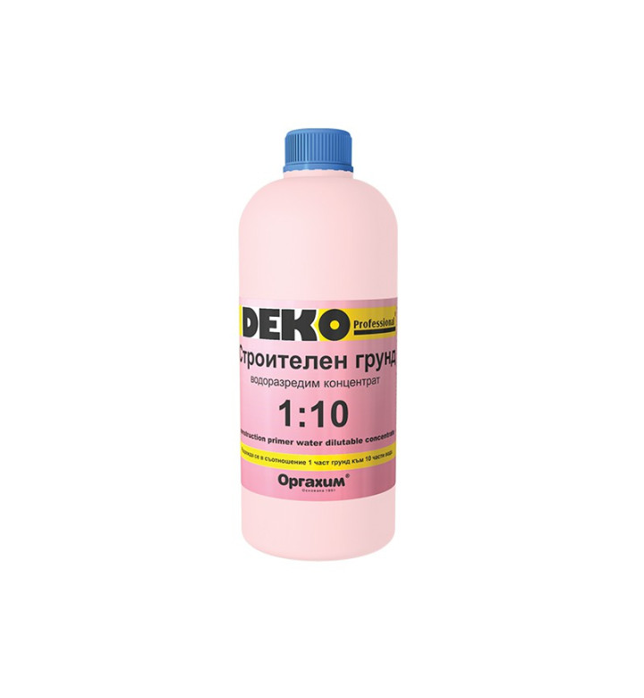 Грунд Deko водоразредим, розов - 1 l