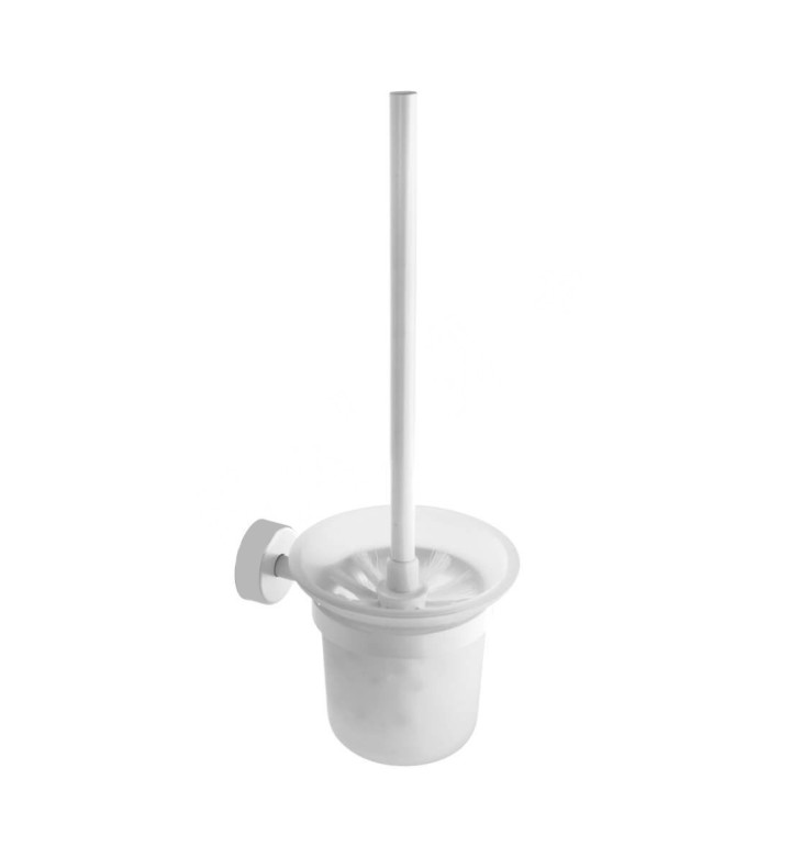 WC сет, конзолен, стъклен, Modern, бял мат