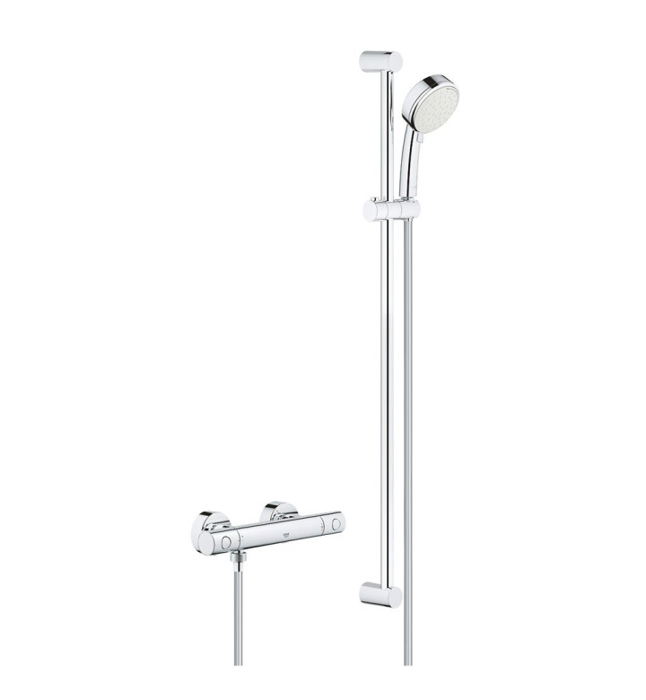 Grohtherm 800 Cosmopolitan термостатен смесител за душ с окачване и ръчен душ
