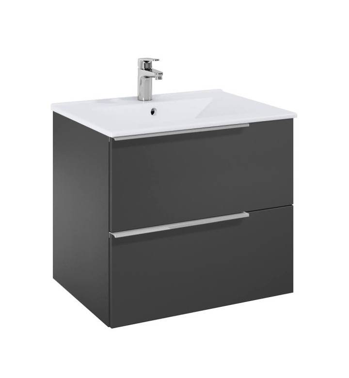 Шкаф 600 mm, Elegant plus Onyx с 2 чекмеджета и умивалник