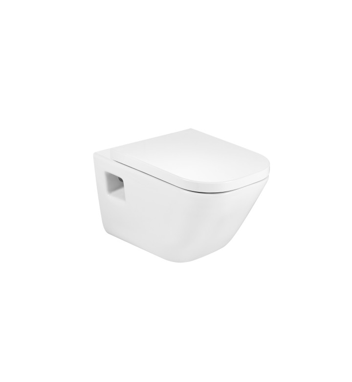 Комплект за WC Duplo 4 в 1 The Gap Square Rimless (бутон по избор) A890090020 + A34647F000 + A801472003
