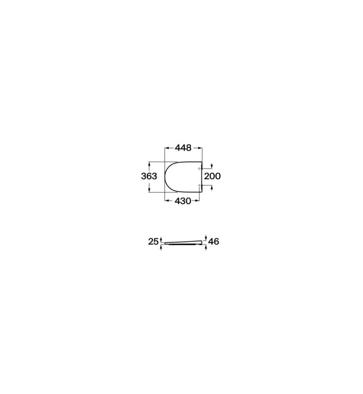 Комплект за WC Duplo S 135 mm 4 в 1 Ona Vortex Rimless (бутон по избор) (A8900A902E + A34668C000 + A801E12001)