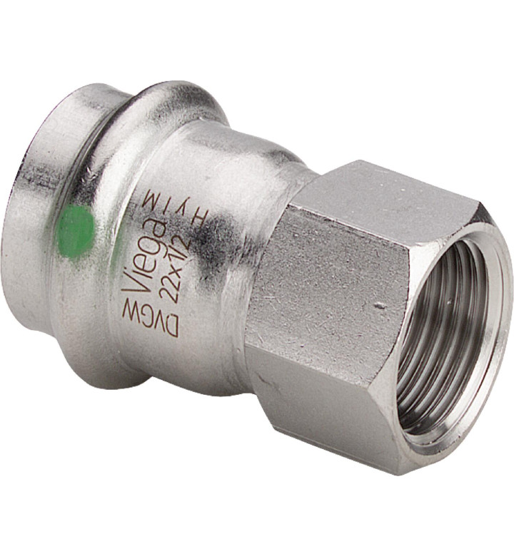 Sanpress Inox, преход, 22 mm х 1", женска резба