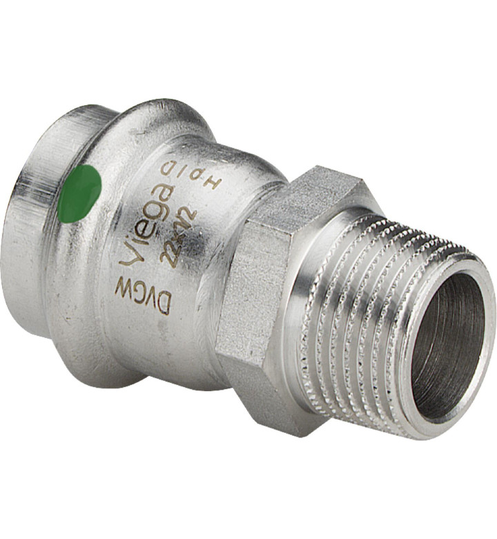 Sanpress Inox, преход 18 mm х 3/4, мъжка резба