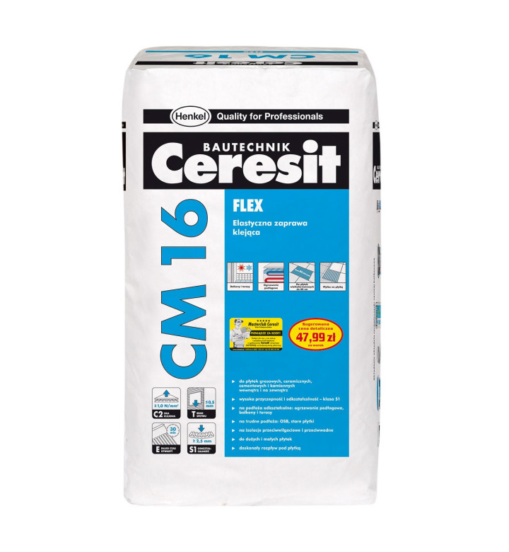 Лепило за плочки CM 16, сиво - 25kg