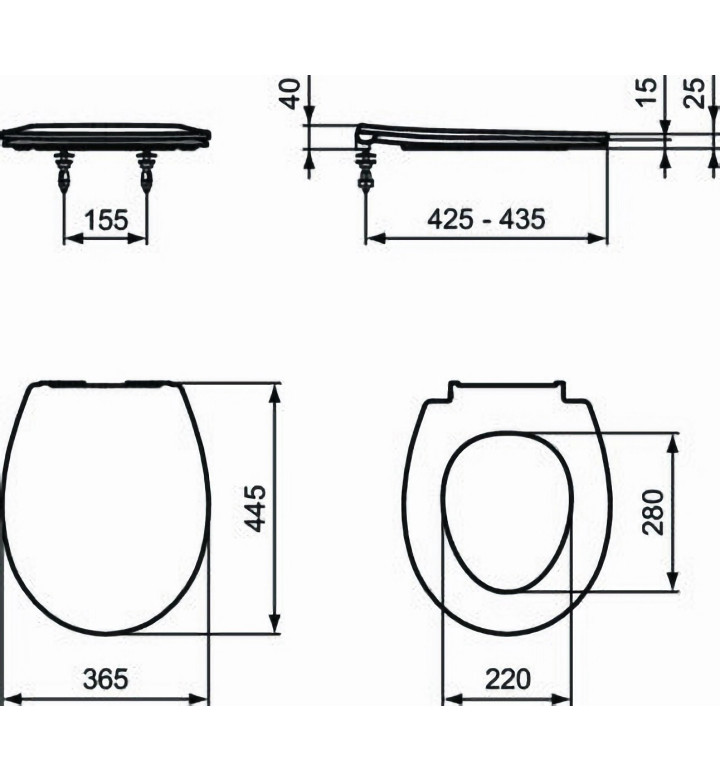 Комплект WC за вграждане , E2332AA + E406501 + E131801, Seva Fresh, R052801