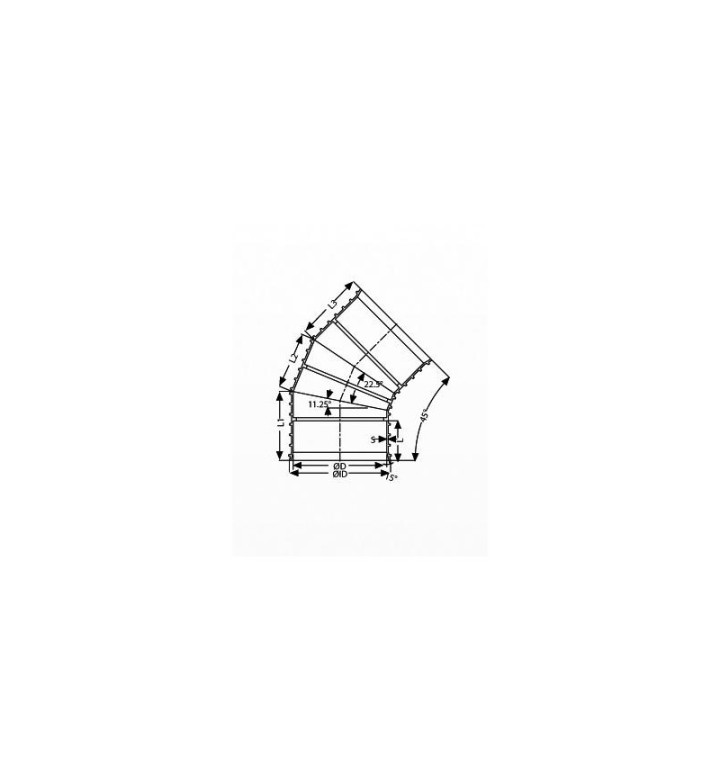 Коляно 45° Triplex ф 300