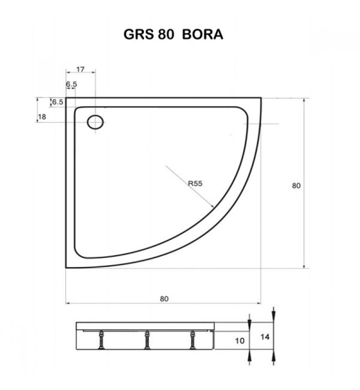 Поддушово корито, дълбоко, GRS80, BORA SET