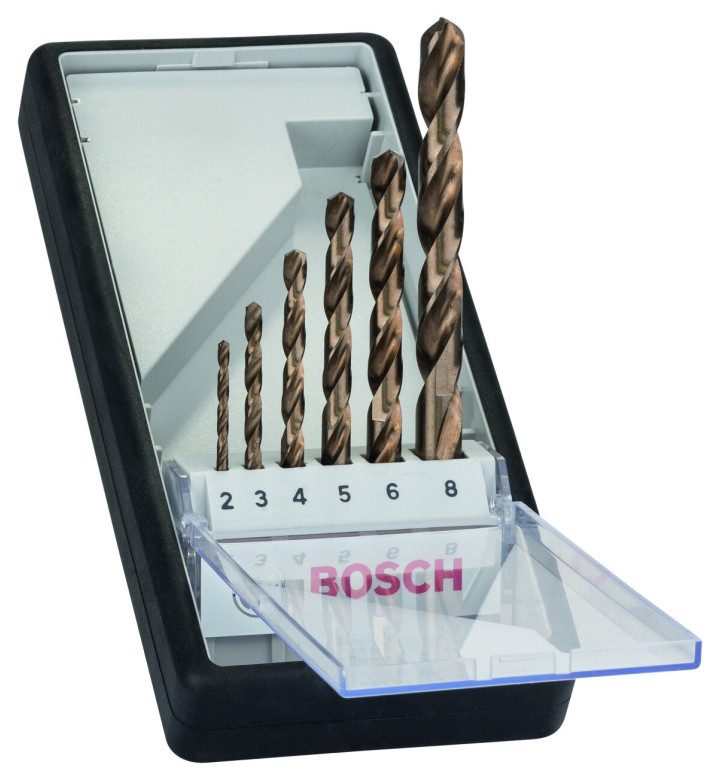 Спирални свредла за метал 6 части Robust Line HSS-Co BOSCH